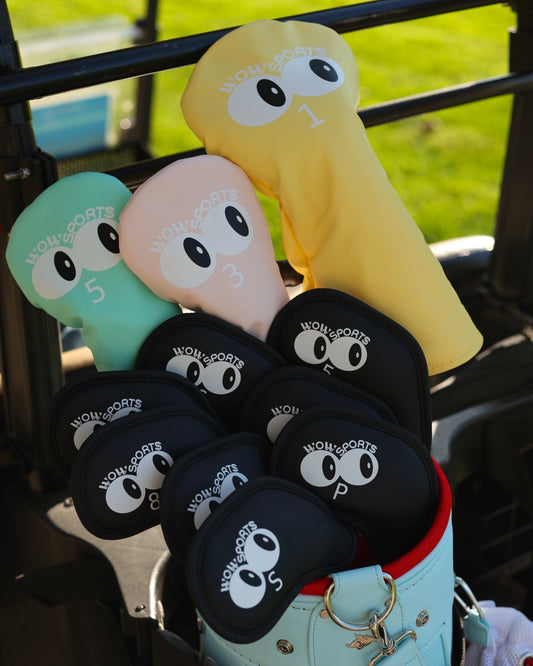 Wowsports Eye Print Leather Club Headcovers Set