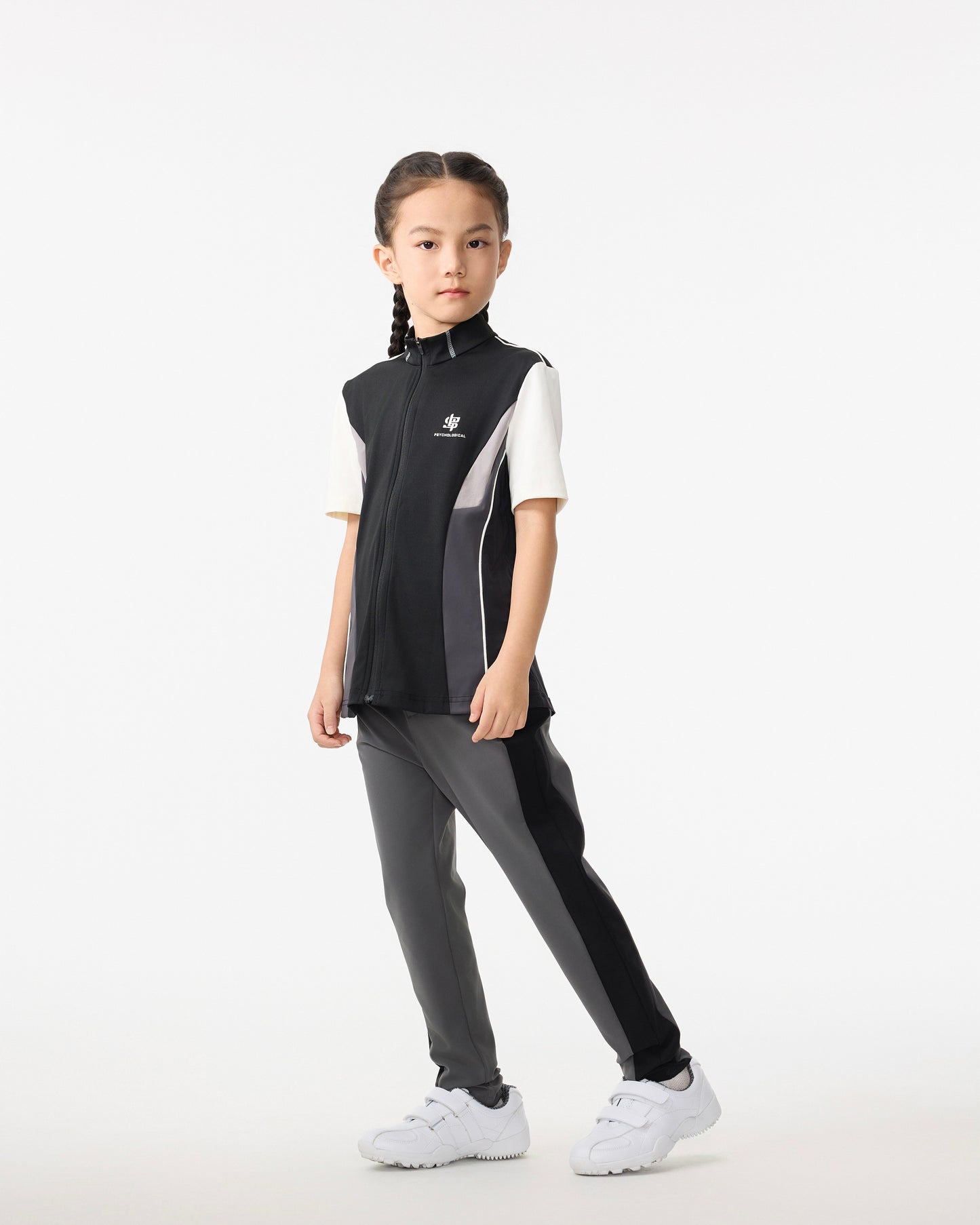 PSY Girl's Black Contrast Panel T-Shirt