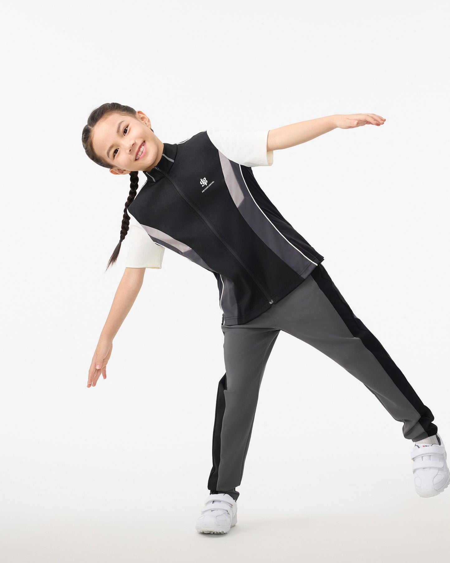 PSY Girl's Black Contrast Panel T-Shirt