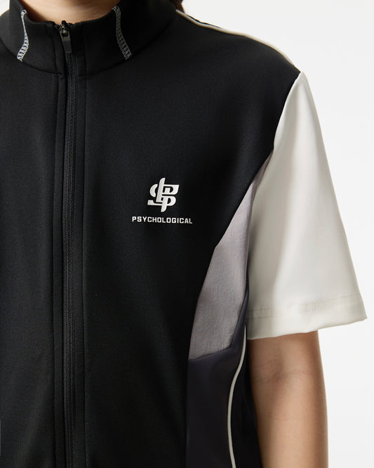 PSY Girl's Black Contrast Panel T-Shirt