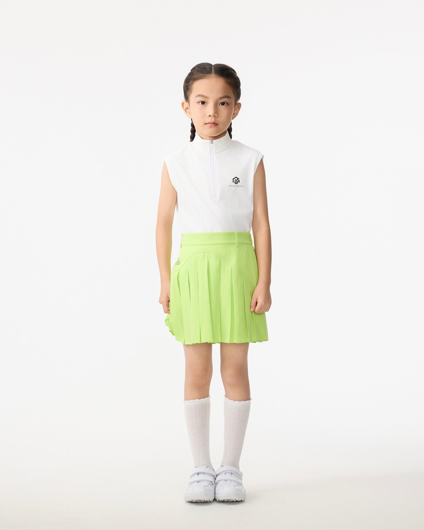 PSY Girl's White Sleeveless Top