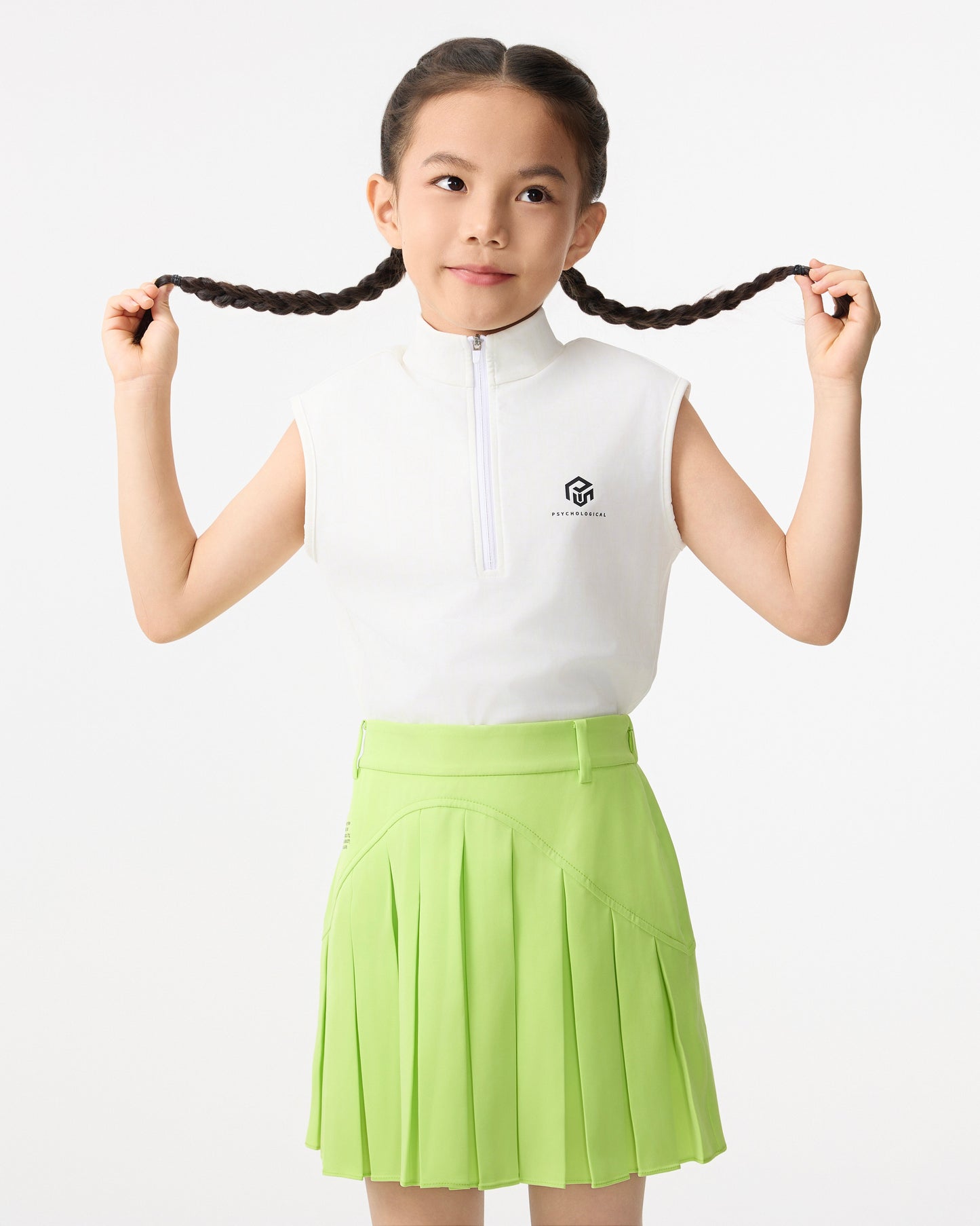 PSY Girl's White Sleeveless Top