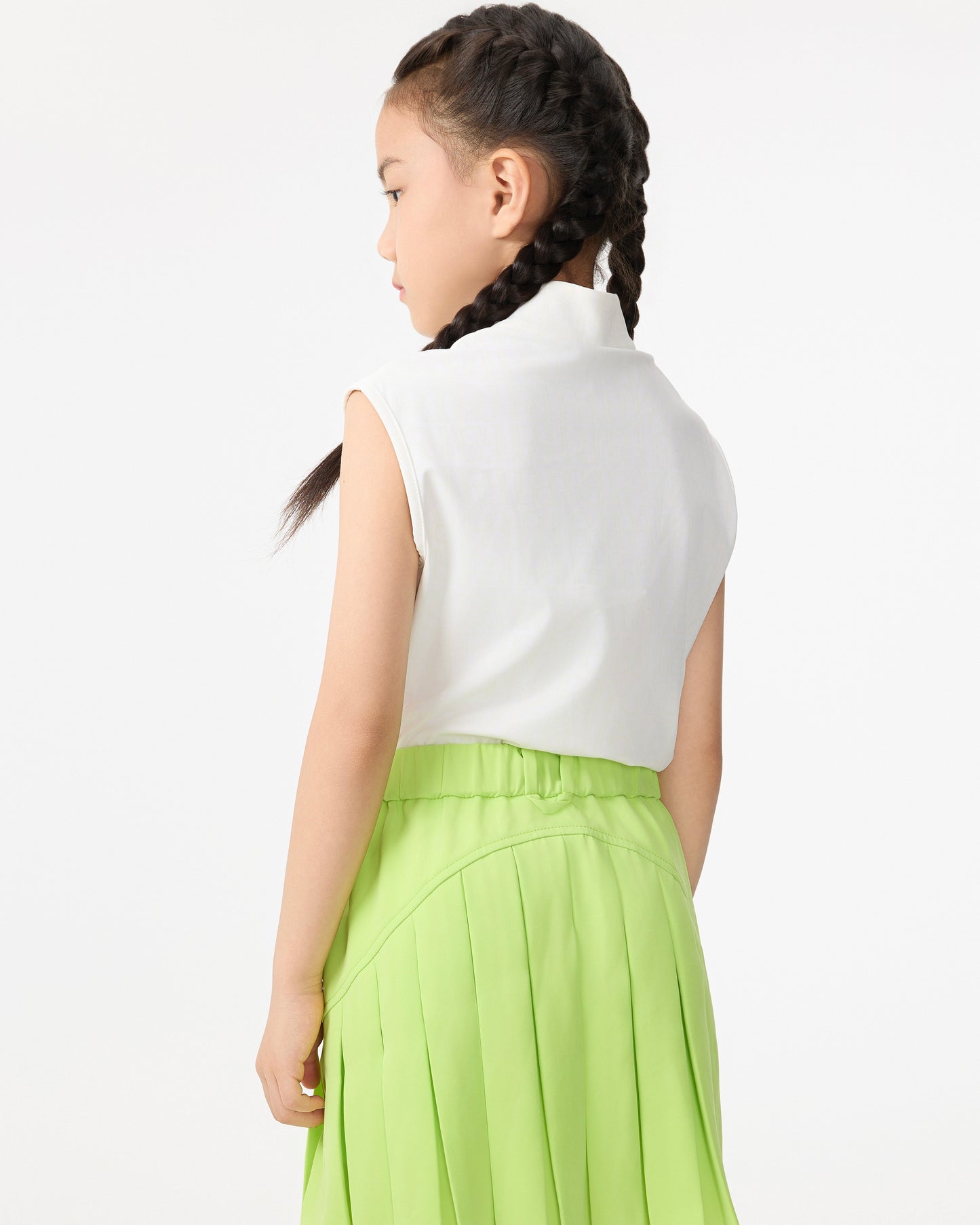 PSY Girl's White Sleeveless Top
