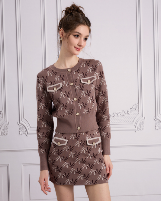 Aries Active Classic Monogram Knitted Set