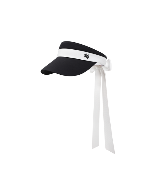 Swanlovegolf Women's Black & White Bow Sun Hat