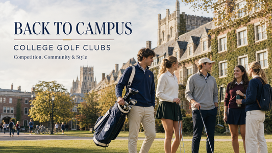 college golf club members gathering on campus for the new academic year