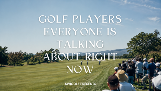 golf fans watching players on a sunny course