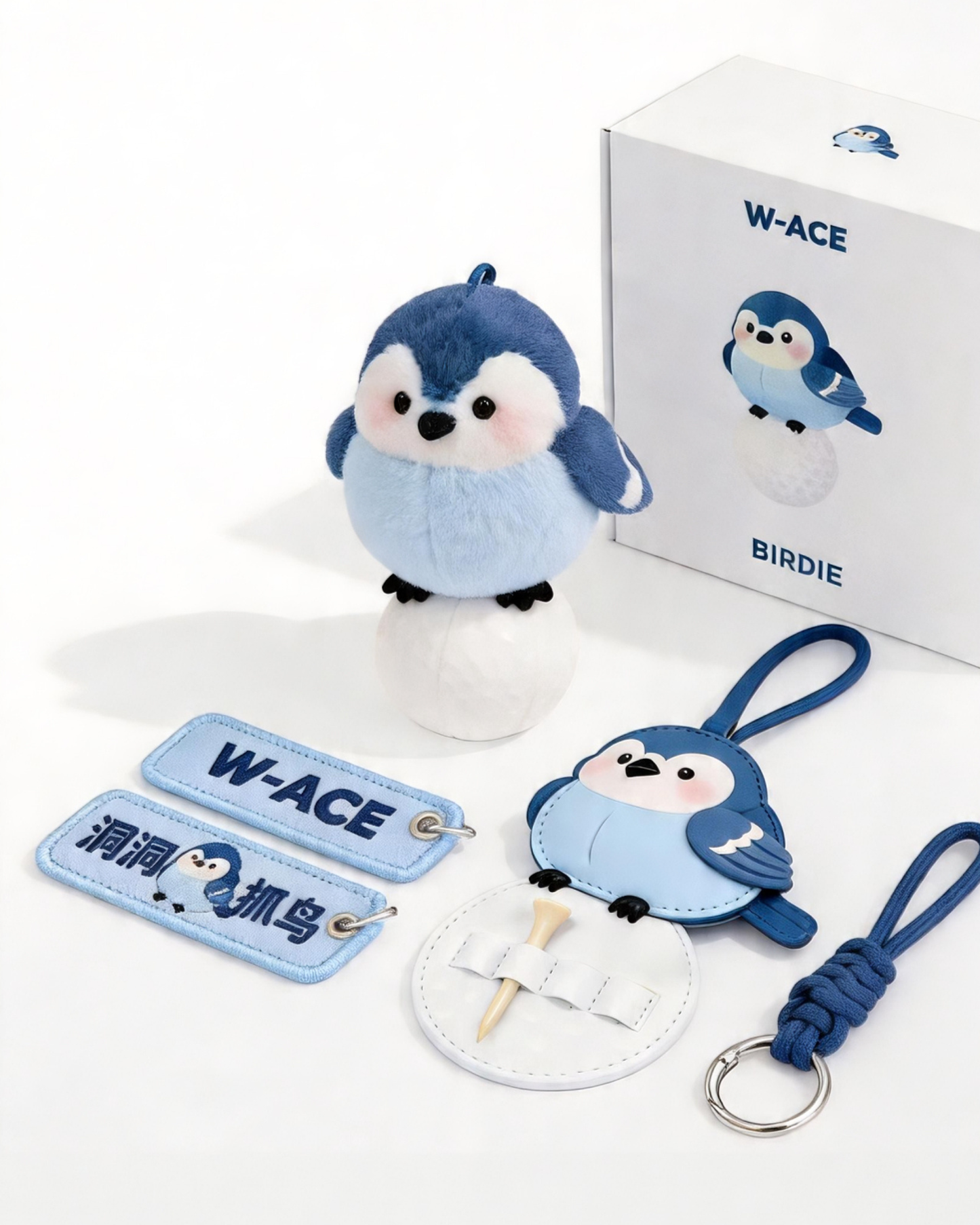 W-ACE Birdie Plush Golf Bag Charm Set