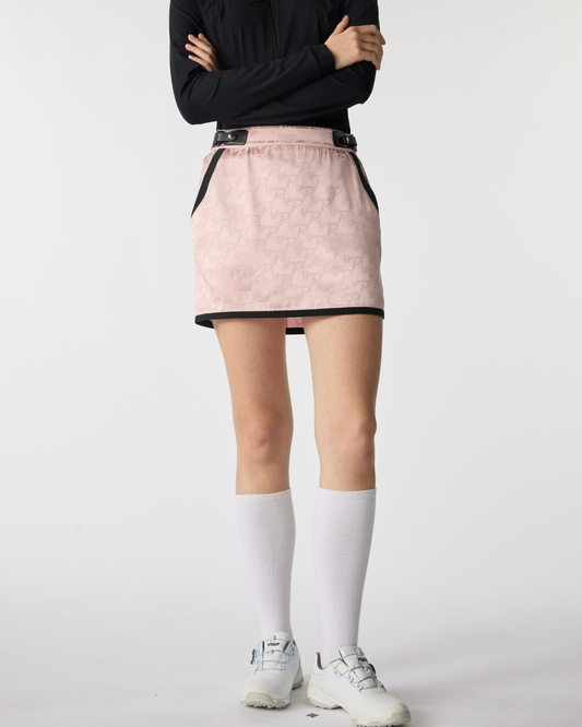 PSY Spring Reverie Laser Jacquard Satin Golf Skirt