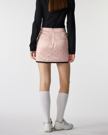 PSY Spring Reverie Laser Jacquard Satin Golf Skirt
