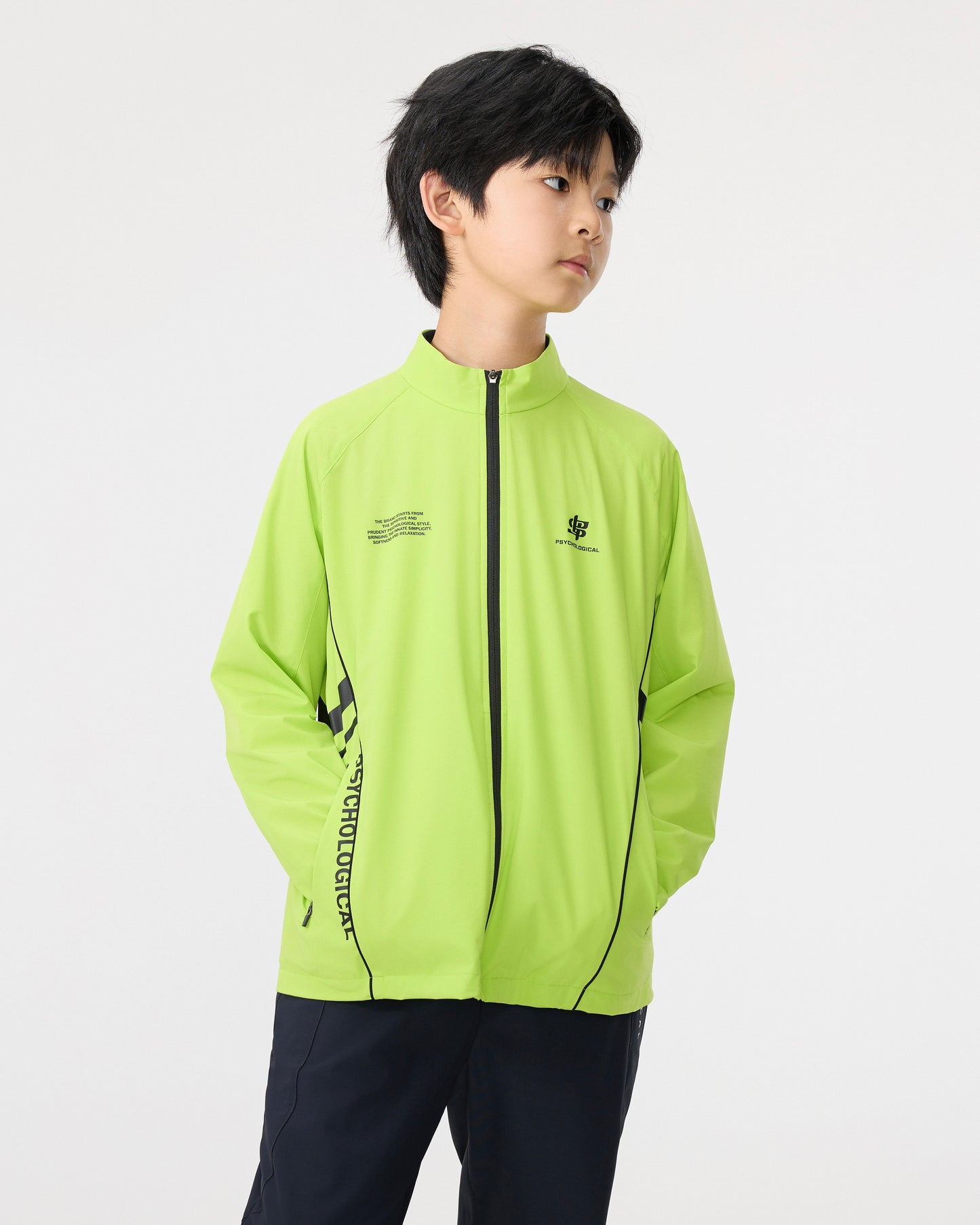 PSY Boys' Neon Green Outerwear Jacket