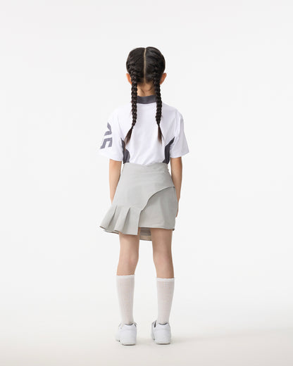 PSY Girl's White Zippered Polo Shirt