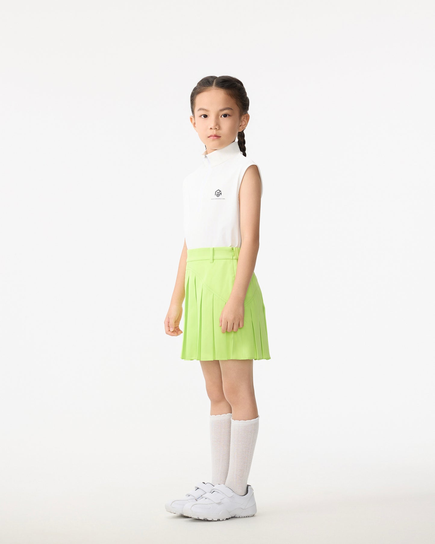 PSY Girl's White Sleeveless Top