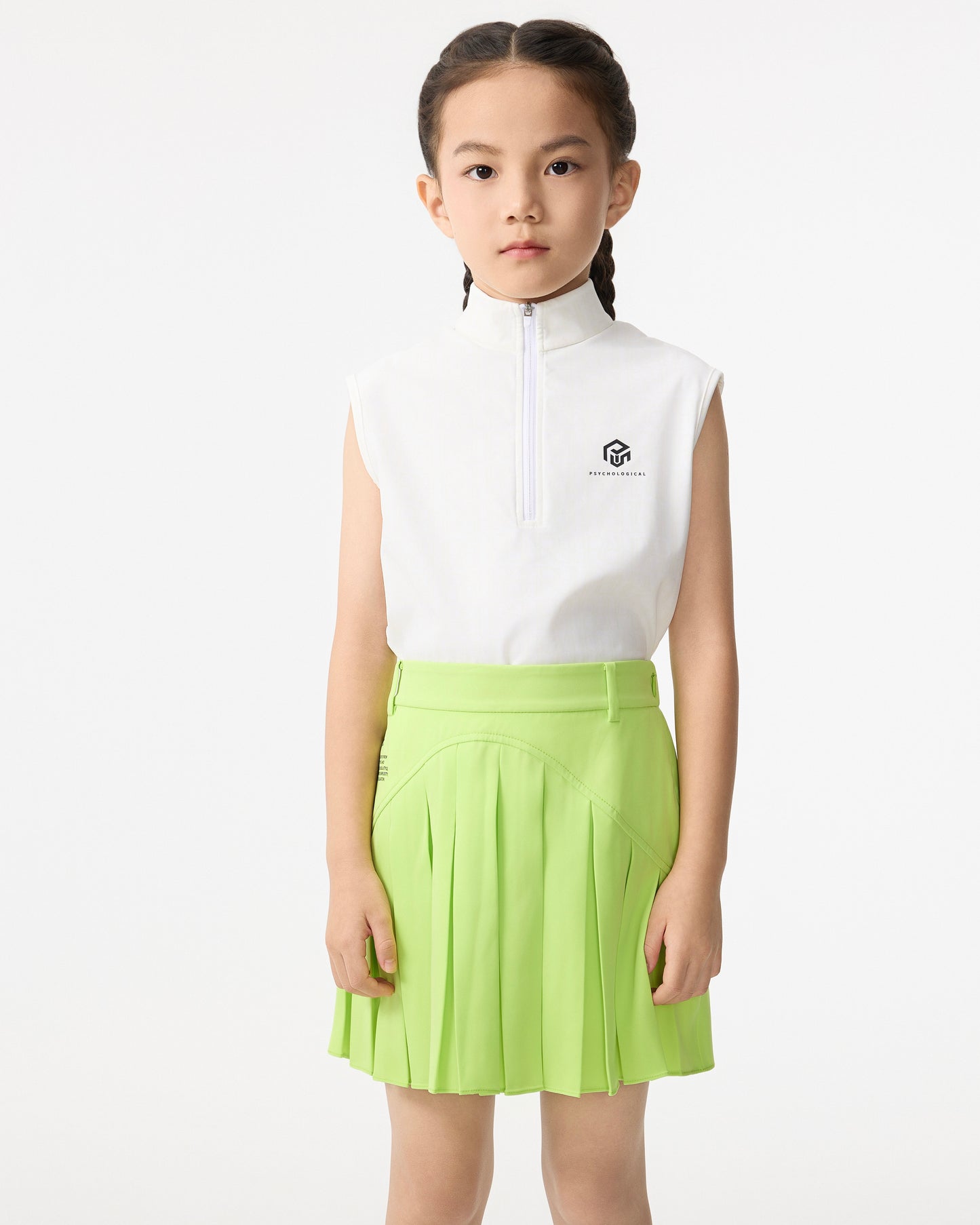 PSY Girl's White Sleeveless Top