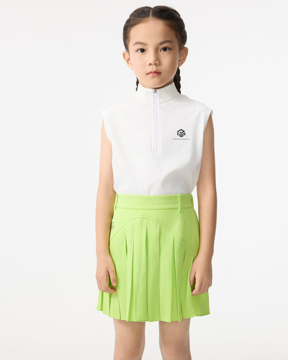PSY Girl's White Sleeveless Top