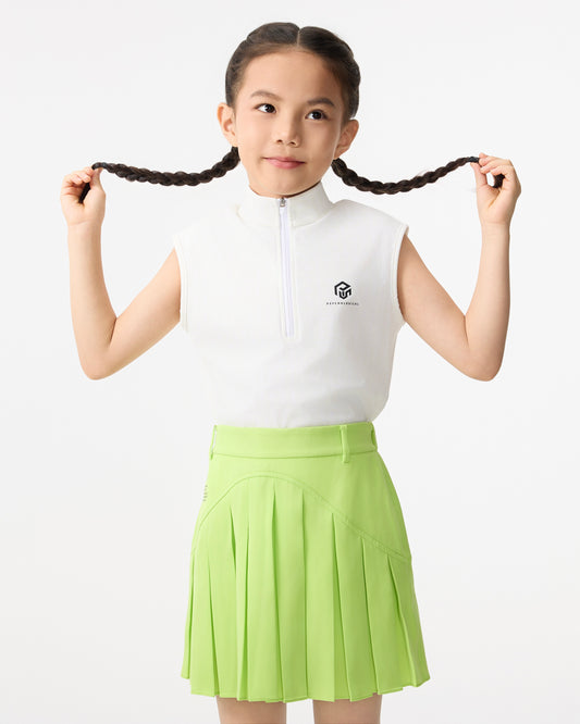PSY Girl's White Sleeveless Top