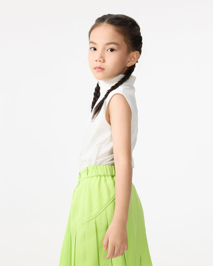 PSY Girl's White Sleeveless Top