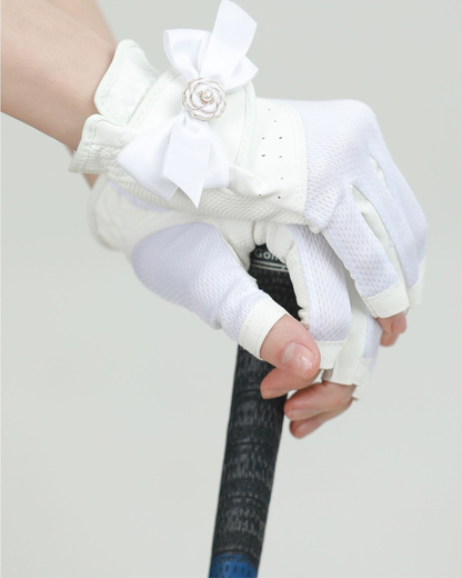 Swanlovegolf Roselle Women's Half-Finger Golf Gloves