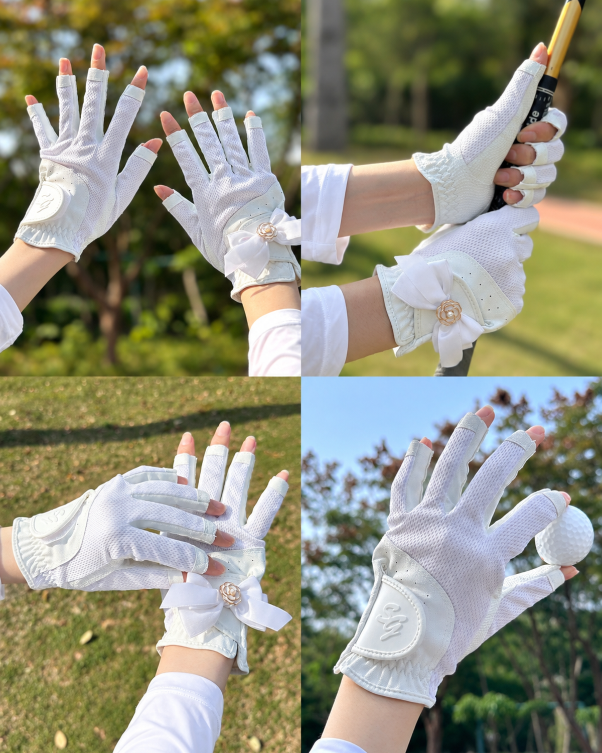 Swanlovegolf Roselle Women's Half-Finger Golf Gloves