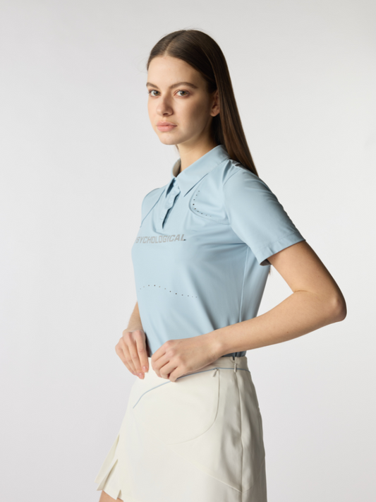 PSY Spring Reverie Blue Lightweight Golf Polo
