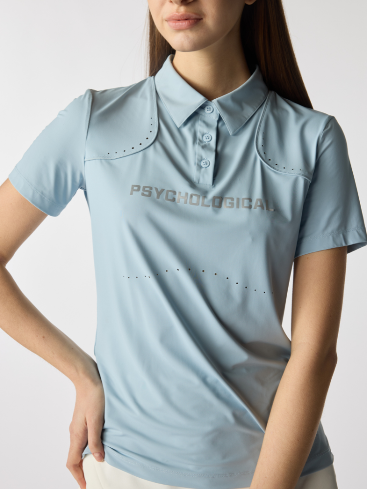 PSY Spring Reverie Blue Lightweight Golf Polo