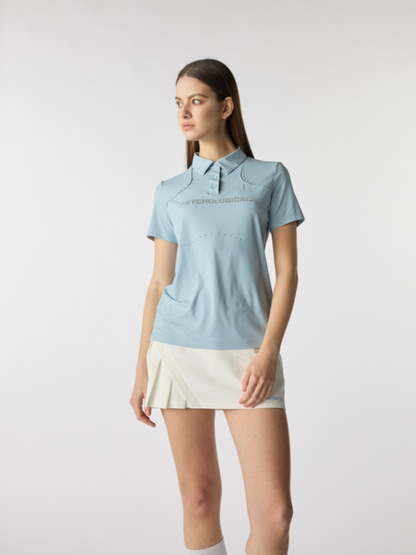 PSY Spring Reverie Blue Lightweight Golf Polo