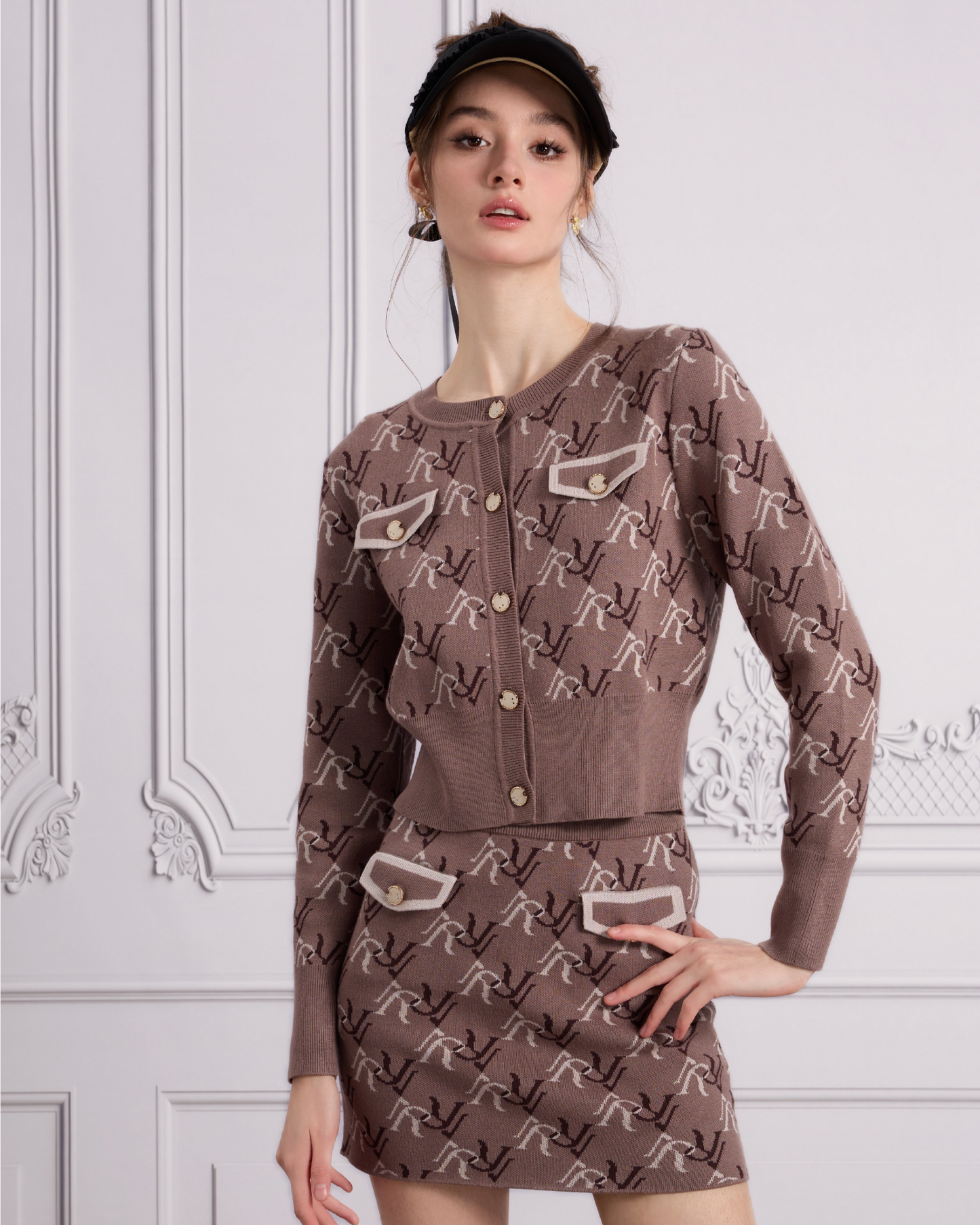 Aries Active Classic Monogram Knitted Set