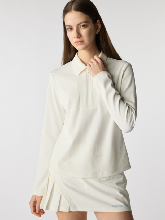 PSY Spring Reverie White Lightweight Knit Top
