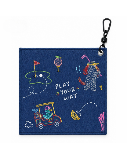 Teegooal Denim Illusion Golf Towel