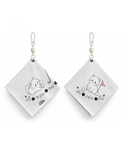 Teegooal Cat on Course Golf Towel