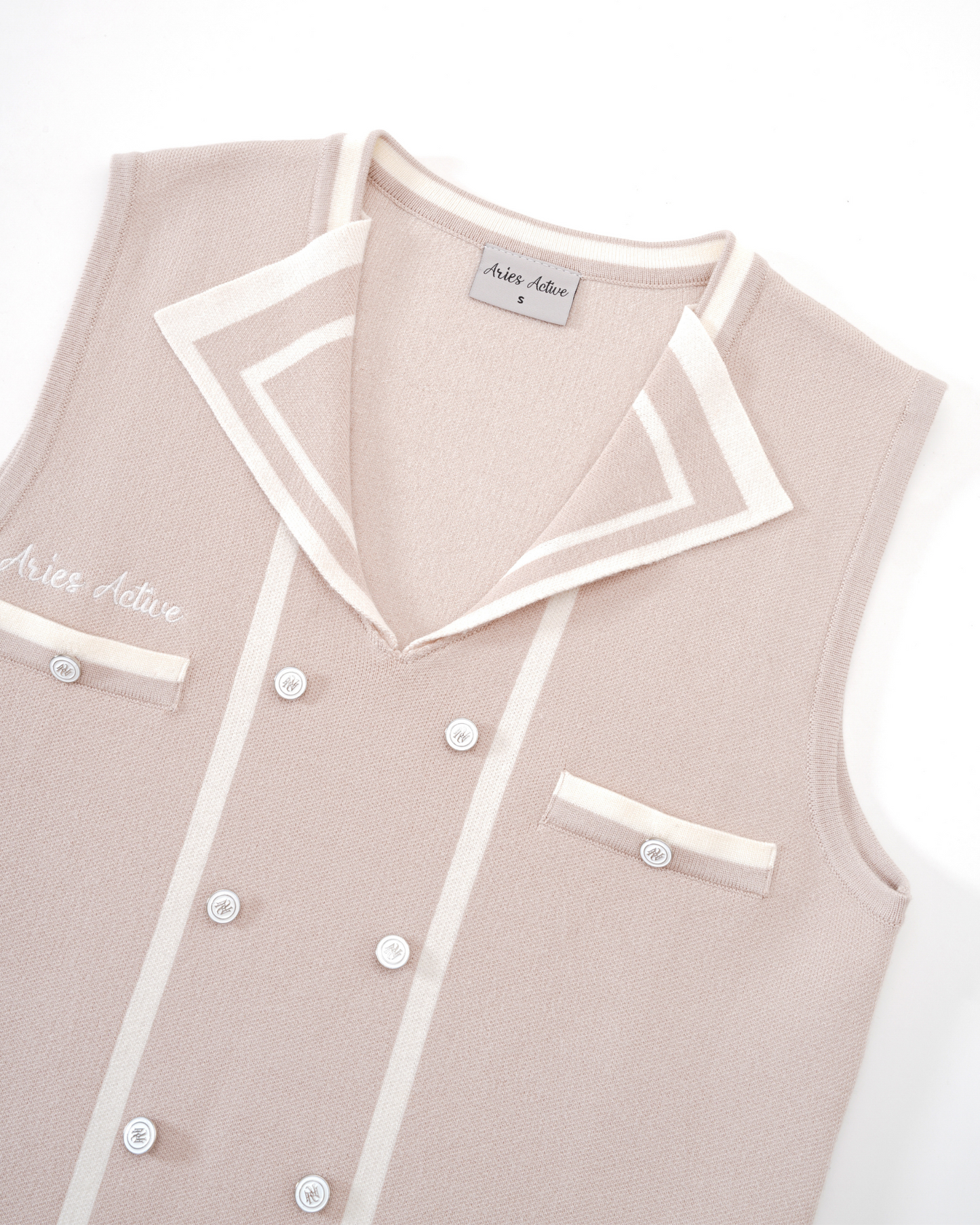 Aries Active Knitted Sleeveless Polo Set