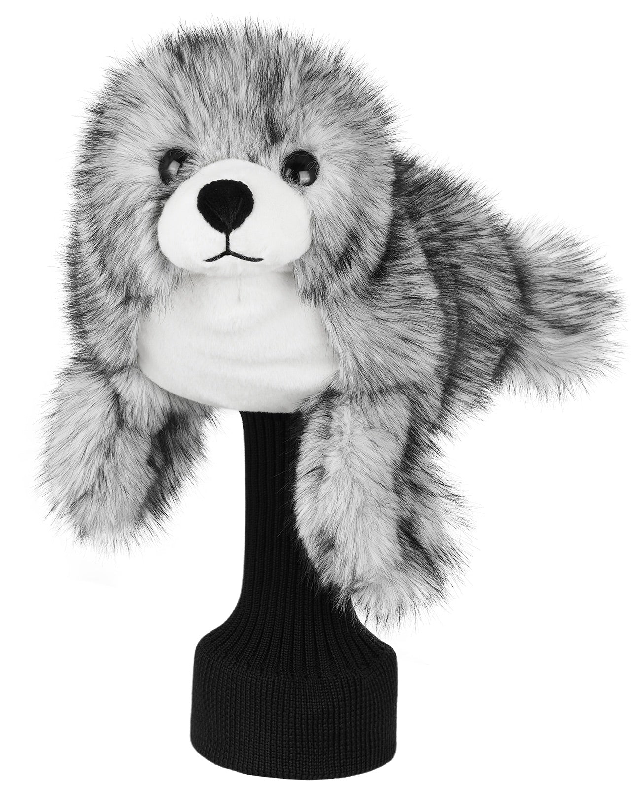 Big Crazy Gray Seal Plush Driver Cover