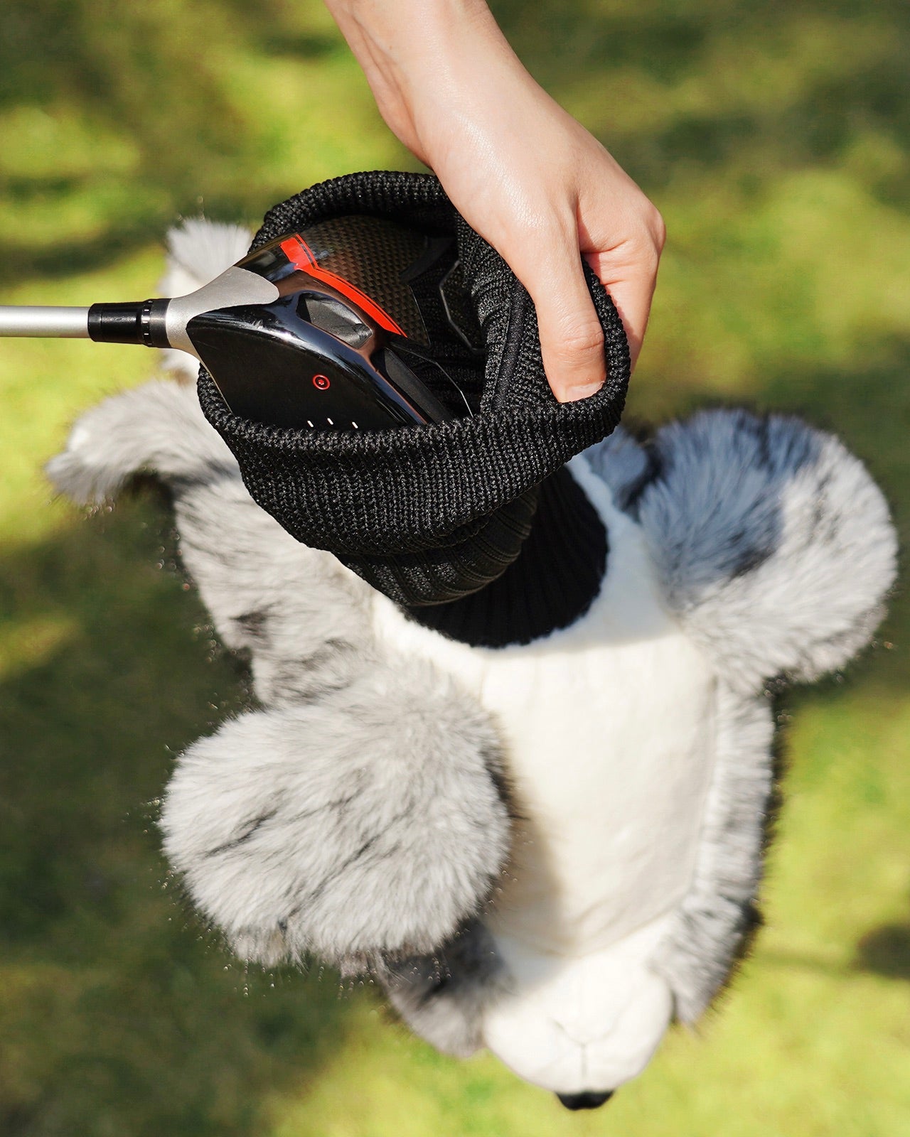 Big Crazy Gray Seal Plush Driver Cover