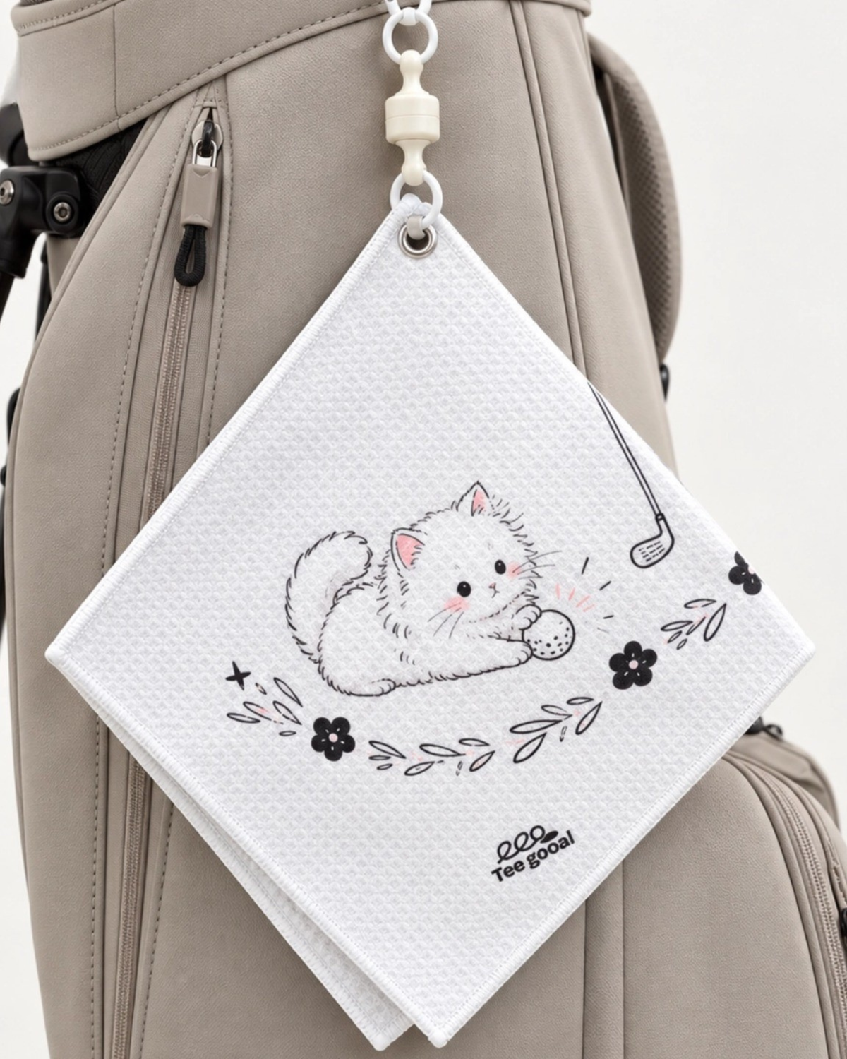 Teegooal Cat on Course Golf Towel