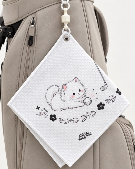 Teegooal Cat on Course Golf Towel