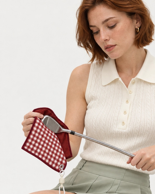 Teegooal Red Picnic Golf Towel