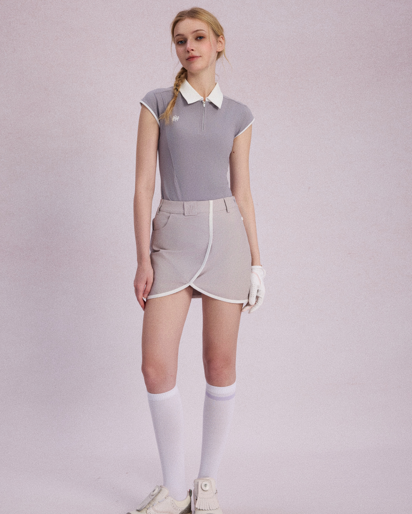 Aries Active Petal-Inspired Color Block Golf Skort