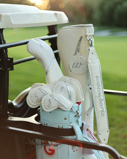 Wowsports White Classic Tweed Golf Gun Bag