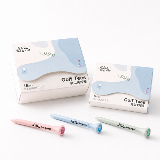 Teegooal Limited Edition Macaron Golf Tees | Stylish Wooden Golf Accessories for Women & Men