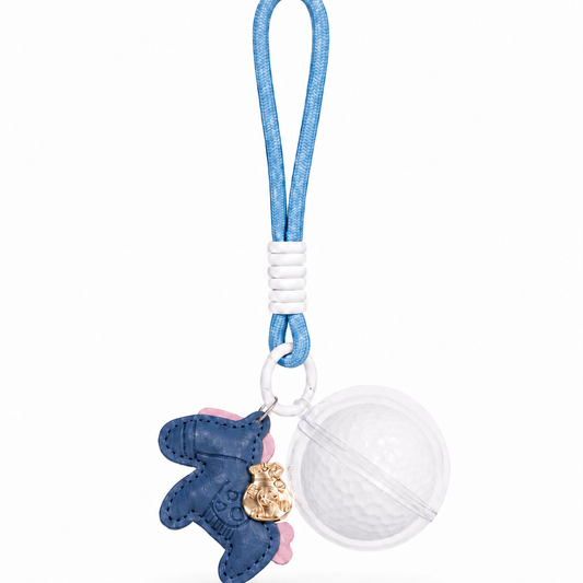 Teegooal Golf Bag Charm for Golf Balls | Pony Macaron 4-Color Set