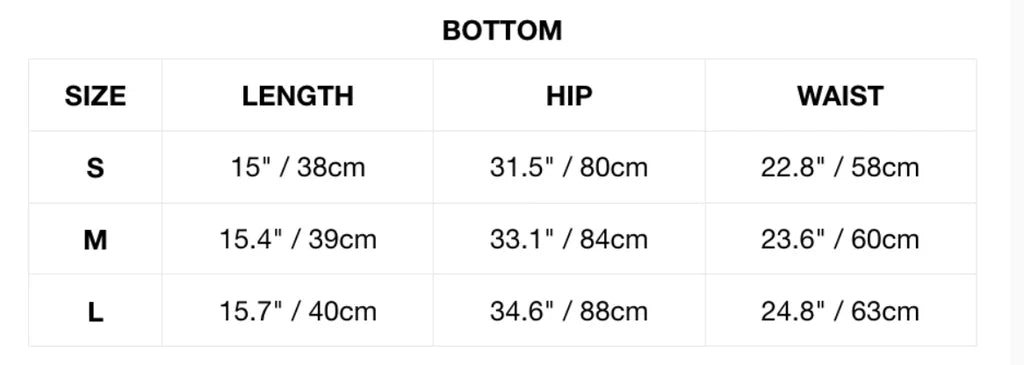 Aries Active Classic Monogram Knitted Skirt Size Chart