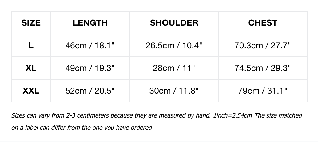 PSY Classic Golf Polo for Girls Size Chart