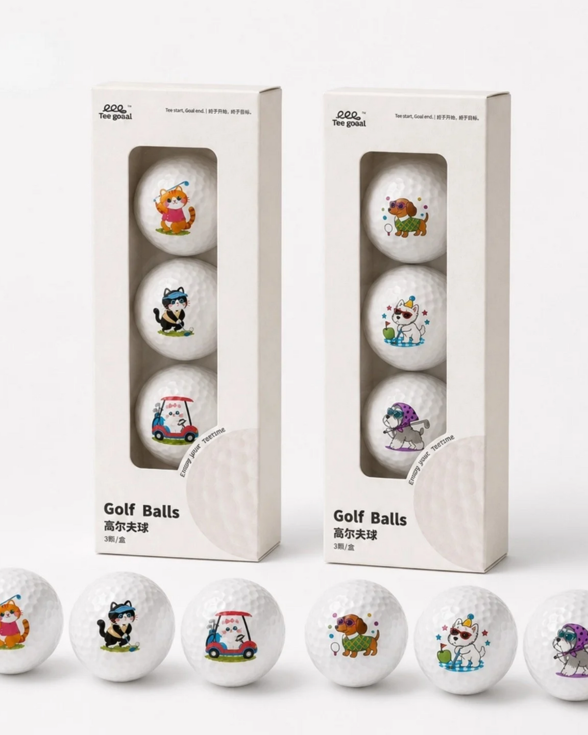 Teegooal Course-Buddy 3-Layer Golf Balls – 3 Pack