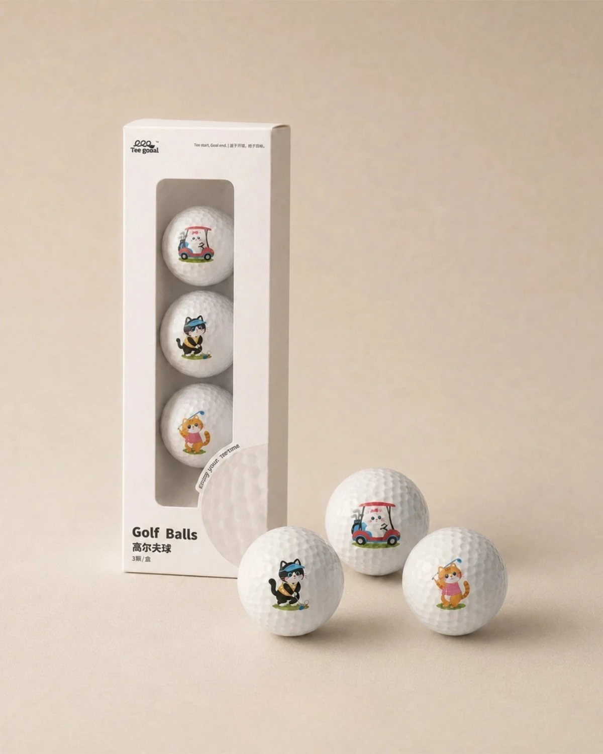 Teegooal Course-Buddy 3-Layer Golf Balls – 3 Pack