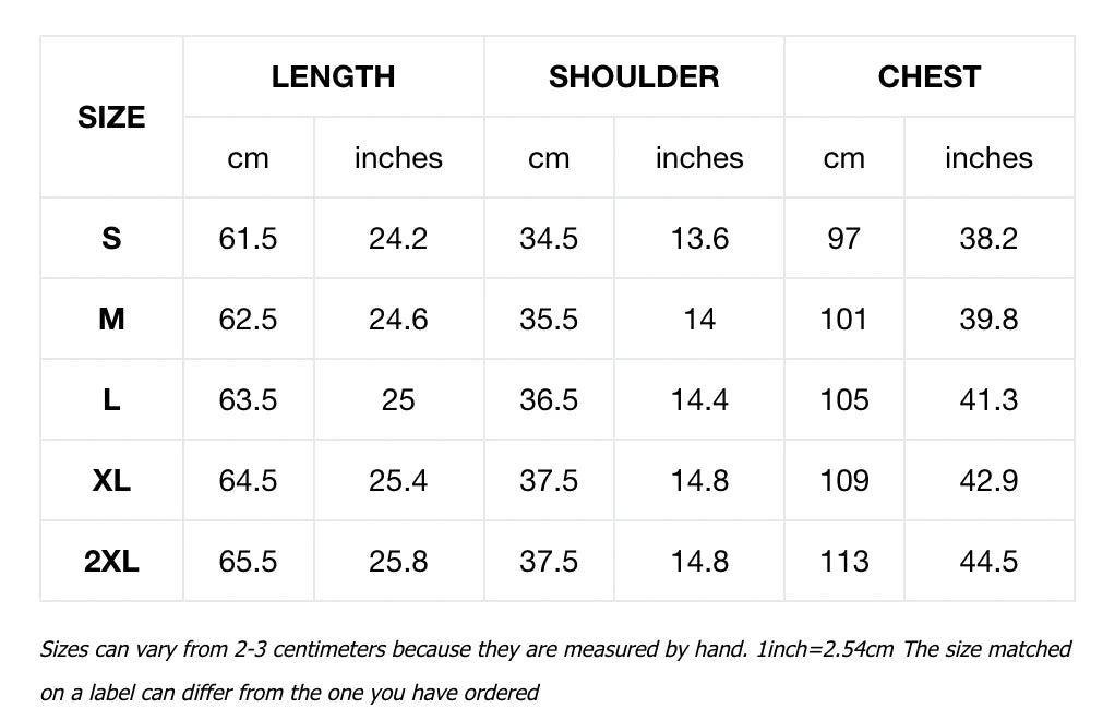 PSY Spring Reverie Lightweight Satin Golf Vest Size Chart