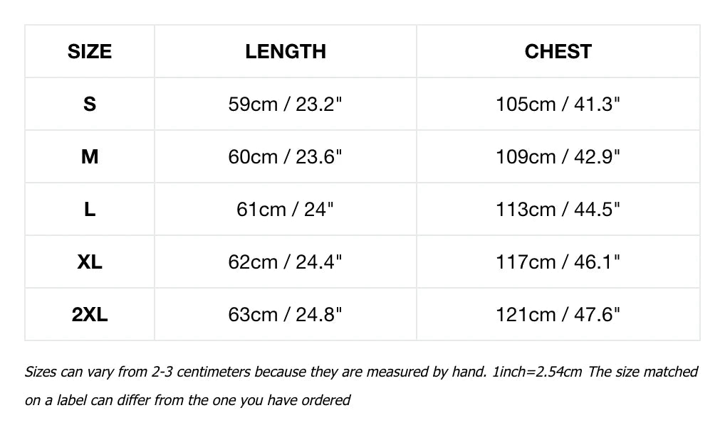 PSY Spring Reverie Ultra-Light Monogram Golf Shirt Size Chart
