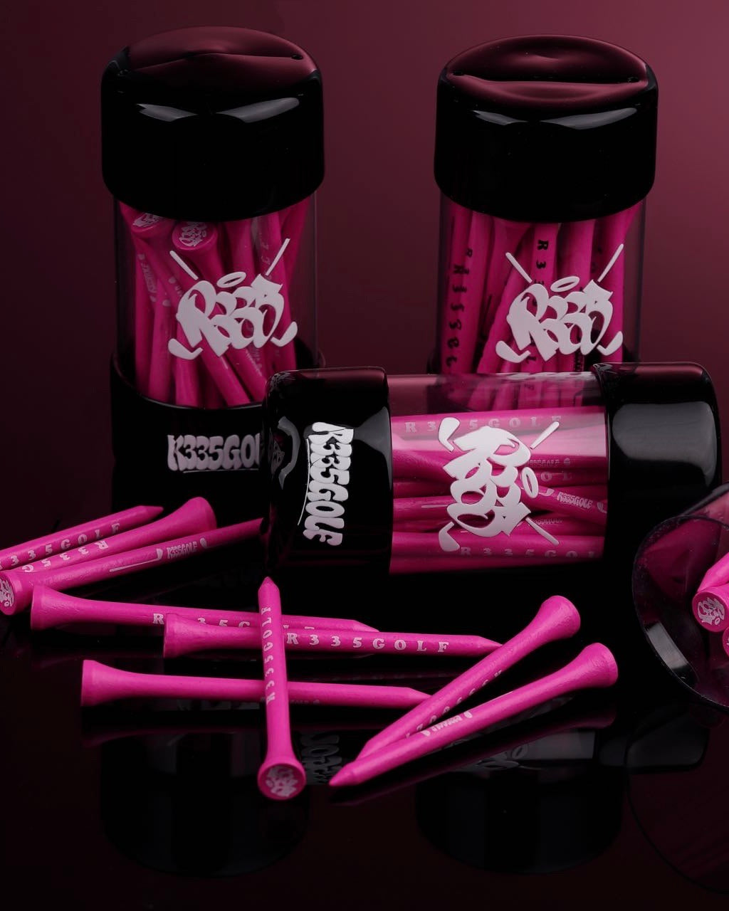R335 Golf Pink Bamboo Tees