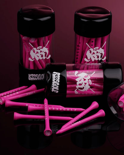 R335 Golf Pink Bamboo Tees